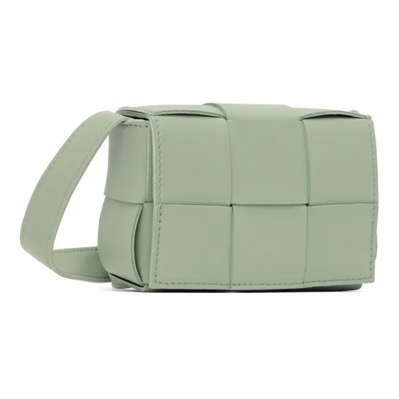 BOTTEGA VENETA Cassette Mini (Nano) Crossbody Bag in Green avocado - Picture 6 of 8